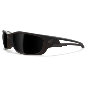 edge tsk-xl216 kazbek xl polarized wrap-around safety glasses, anti-scratch, non-slip, uv 400, military grade, ansi/isea & mceps compliant, xl wide fit (black frame, smoke lens)