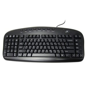 Ergonomic Left Handed Keyboard for Business/Accounting - 8 Multimedia Hotkeys - Eliminates RSI and Carpal Tunnel - Patented Natural_Reduce Back and Shoulder Strain to Improve Posture(REFURBISHED)