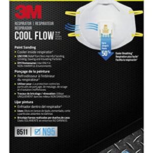 3M - 8511DB1-A 8511 Respirator, N95, Cool Flow Valve (10-Pack)