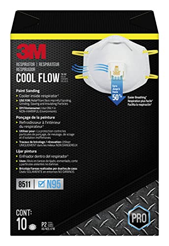 3M - 8511DB1-A 8511 Respirator, N95, Cool Flow Valve (10-Pack)