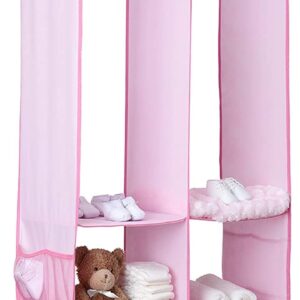 Delta Children Nursery Storage 24 Piece Set - Easy Storage/Organization Solution - Keeps Bedroom, Nursery & Closet Clean, Pink