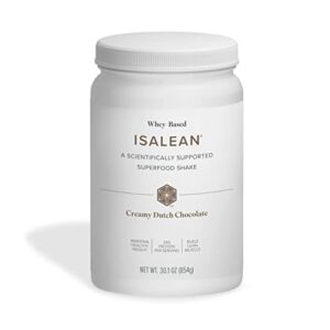isagenix isalean shake - meal replacement protein shake supports healthy weight & muscle growth - protein powder enriched with 23 vitamins - creamy dutch chocolate, 30.1 oz (14 servings)