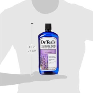 Dr Teal's Foaming Bath with Pure Epsom Salt, Soothe & Sleep with Lavender, 34 fl oz (Packaging May Vary)