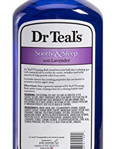 Dr Teal's Foaming Bath with Pure Epsom Salt, Soothe & Sleep with Lavender, 34 fl oz (Packaging May Vary)