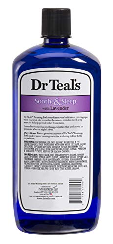 Dr Teal's Foaming Bath with Pure Epsom Salt, Soothe & Sleep with Lavender, 34 fl oz (Packaging May Vary)