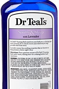 Dr Teal's Foaming Bath with Pure Epsom Salt, Soothe & Sleep with Lavender, 34 fl oz (Packaging May Vary)