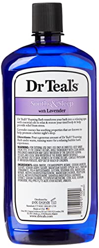 Dr Teal's Foaming Bath with Pure Epsom Salt, Soothe & Sleep with Lavender, 34 fl oz (Packaging May Vary)