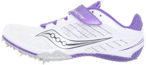 Saucony Women's Spitfire 2, White/Purple, 10 M US