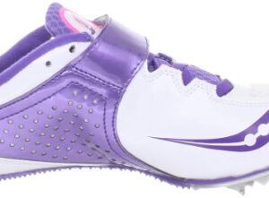 Saucony Women's Spitfire 2, White/Purple, 10 M US