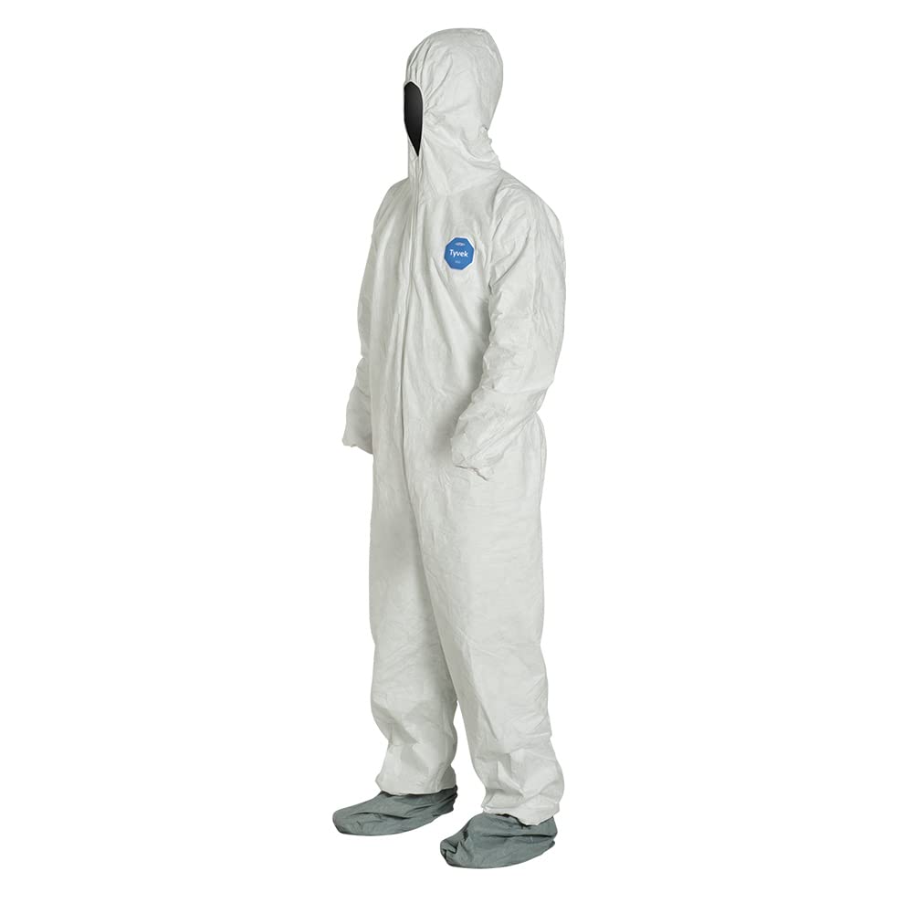 DuPont TY122SWHMD0006G1 Tyvek Hooded Coveralls, 2XL Size, Pack of 25