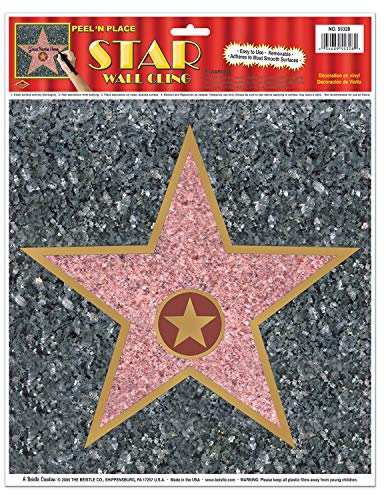 Beistle Walk of Fame Star Peel-N-Place Decoration