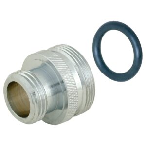 ez-flo 1/2 inch ips x 1-1/8 inch ball joint shower arm adapter, 20-thread, brass plumbing fitting, chrome, 15060