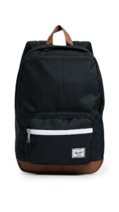 herschel pop quiz backpack, black/tan, classic 22l