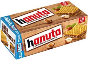 ferrero hanuta wafers filled with hazelnut cream (10 pcs box)