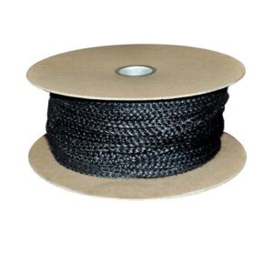 aw perkins black wood stove door gasket spool - 5/8" rope x 65'