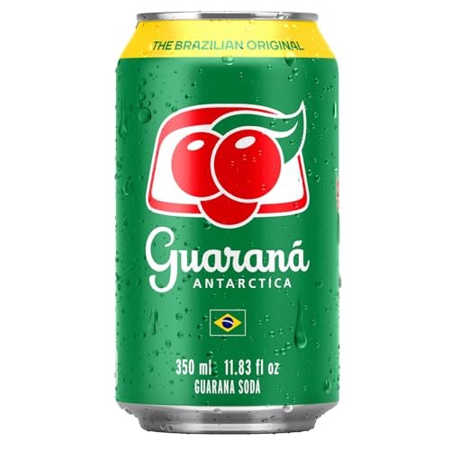 Guarana Antarctica, The Brazilian Original Guarana Soda, Regular, 11.83 fl oz (Pack of 12)