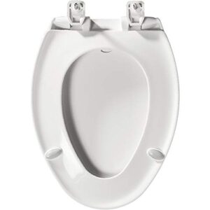 BEMIS 7900TDGSL 000 Commercial Heavy Duty Closed Front Plastic Toilet Seat with Cover will Slow Close, Never Loosen & Reduce Call-backs, ELONGATED, White