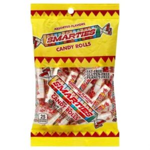 smarties candy rolls original flavor gluten free & vegan delight | classic sweetness from family owned since 1949 peanut free, dairy free & allergen free | perfect yummy treat - 5 ounce pack of 1