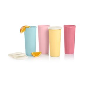 tupperware bell tumblers x 4 in assorted classic colors