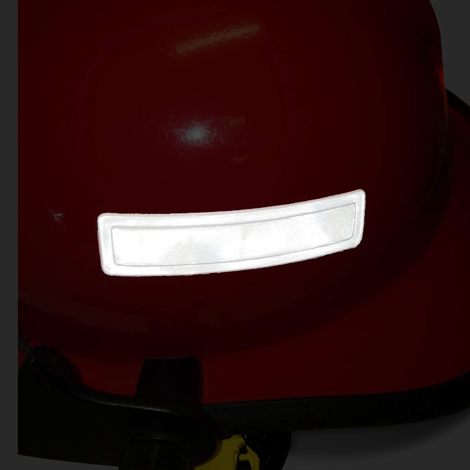 MyHardHatStickers Silver Retro Reflective Helmet Strips | 1" x 4", Pack of 16