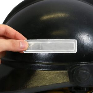 MyHardHatStickers Silver Retro Reflective Helmet Strips | 1" x 4", Pack of 16