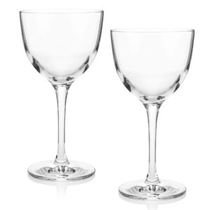 HISTORY COMPANY The Original Nick & Nora Crystal Martini Glass 2-Piece Set (Gift Box Collection)