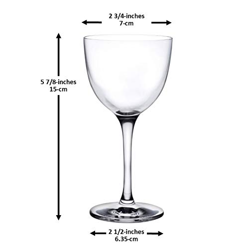 HISTORY COMPANY The Original Nick & Nora Crystal Martini Glass 2-Piece Set (Gift Box Collection)