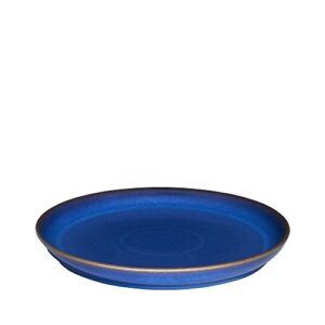 denby imperial blue coupe dinner plate, royal blue