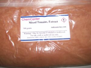 mixed tannins, powder (tannic acid, dyes, tanning, leather, wood) 500 grams