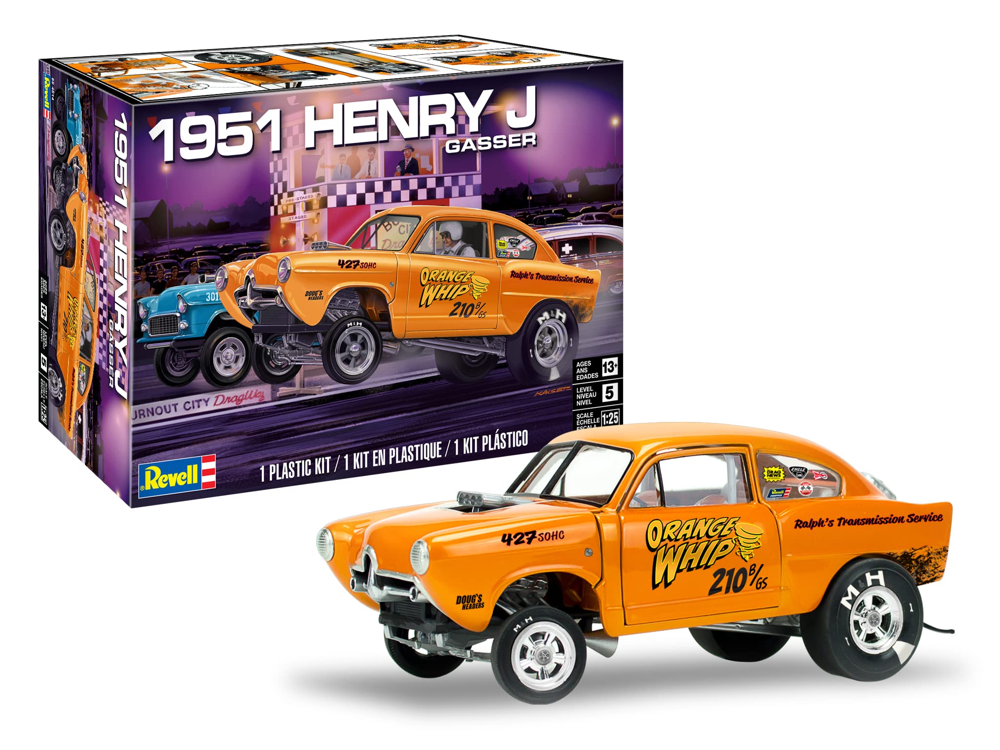 Revell 85-4514 '51 Henry J Gasser Model Car Kit 1:25 Scale 108-Piece Skill Level 5 Plastic Model Building Kit