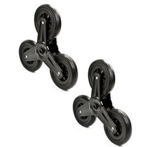 Mallofusa Pair of Replacement Stair Climbing Shopping Cart Wheels for Shopping Laundry Cart