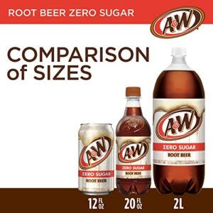 A&W Zero Sugar Root Beer Soda, 12 fl oz cans (Pack of 12)