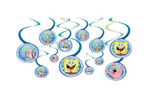 amscan spongebob hanging swirl value pack (multi-colored) party accessory