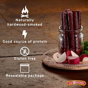 OLD WISCONSIN Beef Snack Sticks, High Protein, Gluten Free, 24 Ounce Resealable Jar