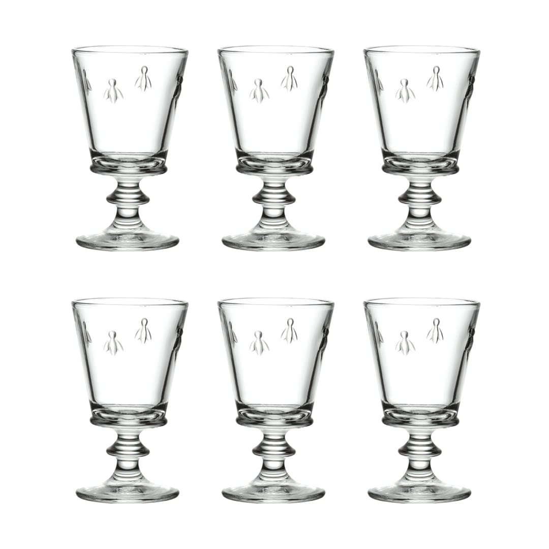 La Rochere Bee Wine Glass Set of 6 Goblet 8 Ounce