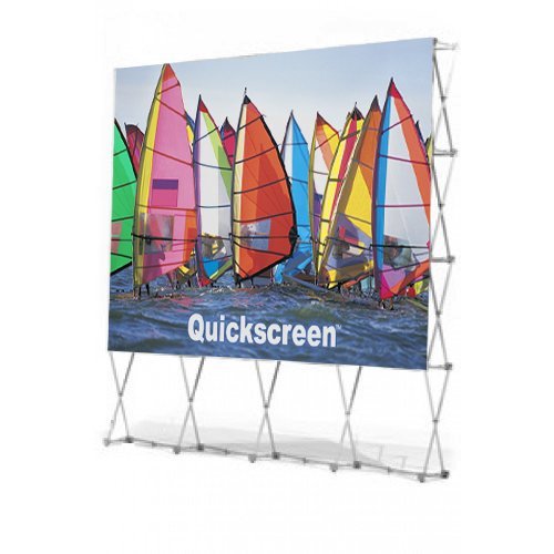 QuikScreen Complete Theater System! 12’ Projection Screen with HD Savi 4000 Lumen Projector, Sound System, Streaming Device w/WiFi, Lockable Storage Cabinet (BT-100)