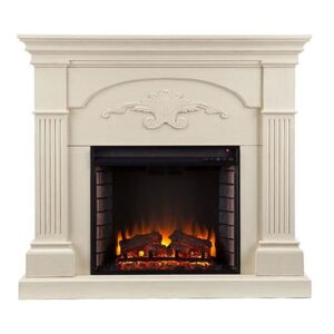 southern enterprises sei furniture salerno electric fireplace in ivory