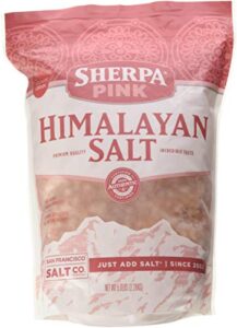 sherpa pink himalayan salt - 5 lb. bag coarse grain - for grinders and salt mills
