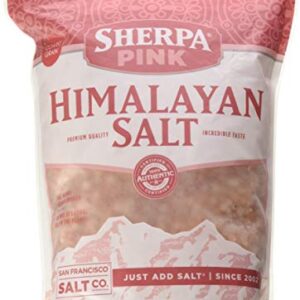 Sherpa Pink Himalayan Salt - 5 lb. Bag Coarse Grain - For Grinders and Salt Mills