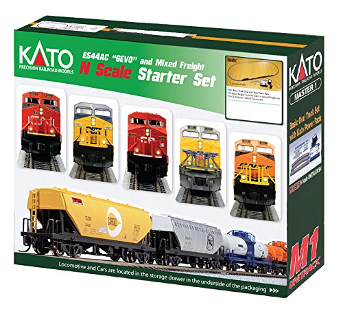 Kato KAT1060024 N ES44AC Freight Train Set, BNSF/Wedge