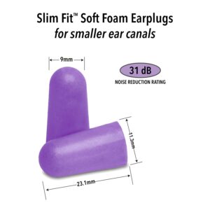 Mack's Slim Fit Soft Foam Earplugs, 10 Pair - Small Ear Plugs for Sleeping, Snoring, Traveling, Concerts, Shooting Sports & Power Tools | Made in USA