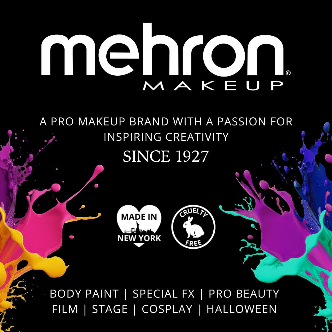 Mehron Makeup Paradise Makeup AQ Face & Body Paint | Pro Size | Face & Body Painting, Special FX, Cosplay | Water Activated Face Paint & Body Paint 1.4 oz (40 g) (Light Blue)