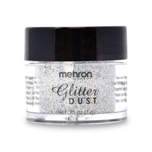 mehron makeup glitterdust (.25 oz) (holographic silver)