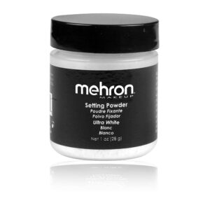 mehron makeup setting powder | loose powder makeup | loose setting powder makeup 1 oz (28 g) (ultra white)