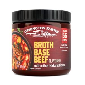 orrington farms beef flavored broth base & seasoning, 12 ounce