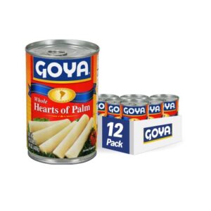 goya foods whole hearts of palm (palmitos), 14.1 ounce (pack of 12)
