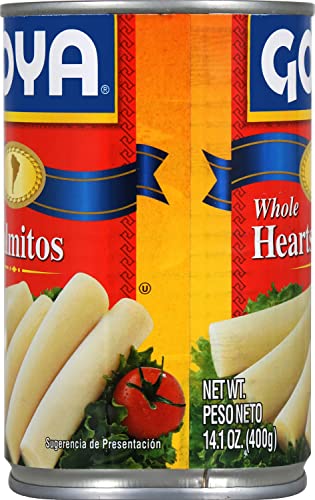 Goya Foods Whole Hearts of Palm (Palmitos), 14.1 Ounce (Pack of 12)