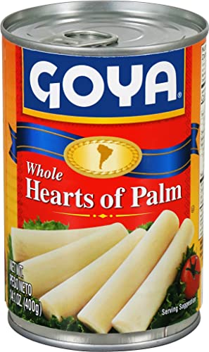 Goya Foods Whole Hearts of Palm (Palmitos), 14.1 Ounce (Pack of 12)