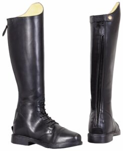 tuffrider women's baroque field short boots, black, 75 regular