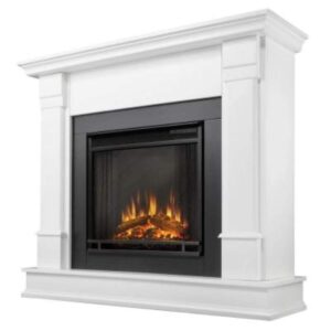 real flame g8600e-w silverton electric fireplace, medium, white